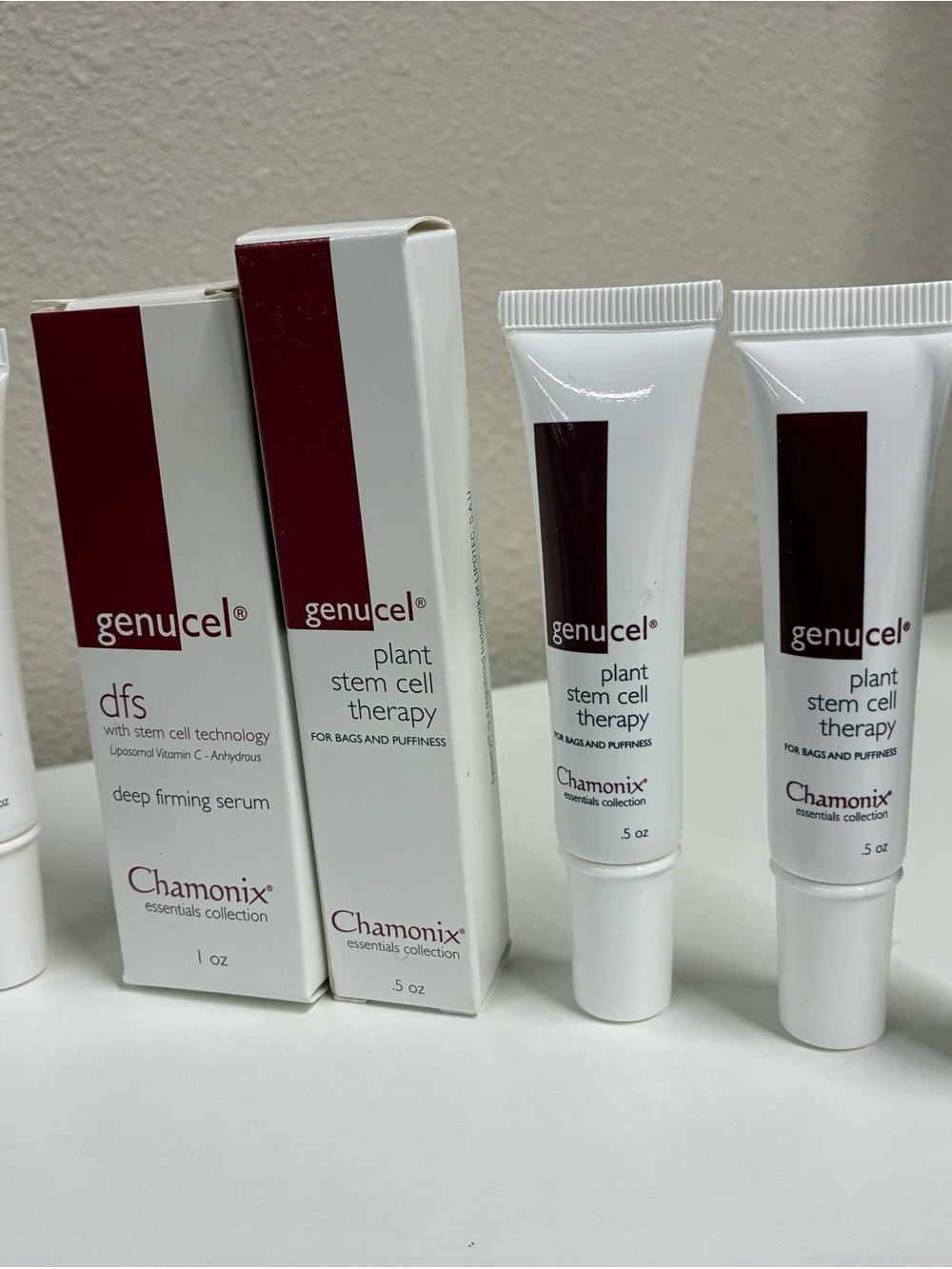 Genucel Plant Stem Cell Therapy Serum - White & Burgundy
